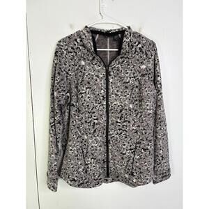 Athleta Jacket Womens 1X Full Zip Salutation Textured Workout Moonflower